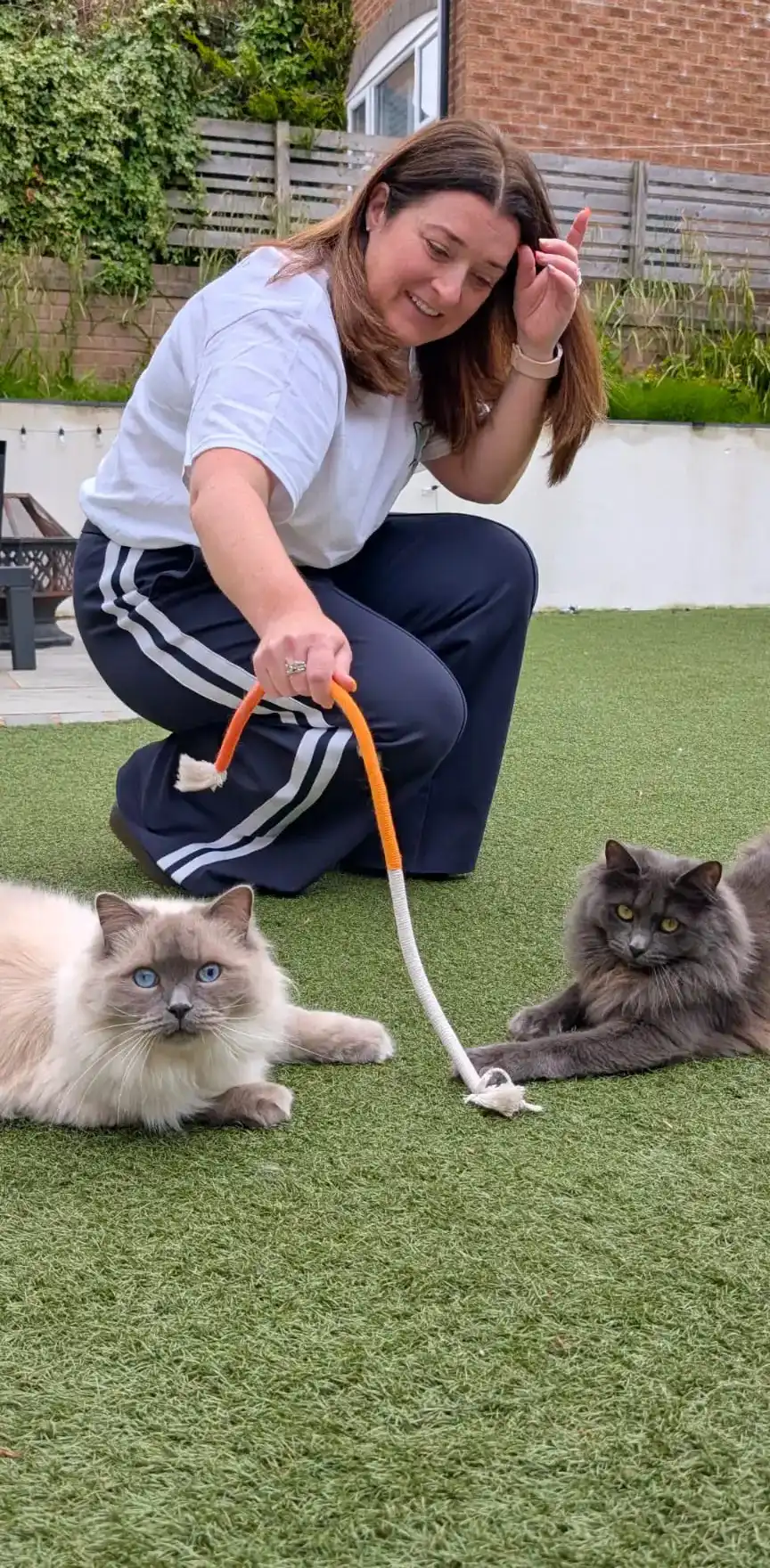 Laura with another cat